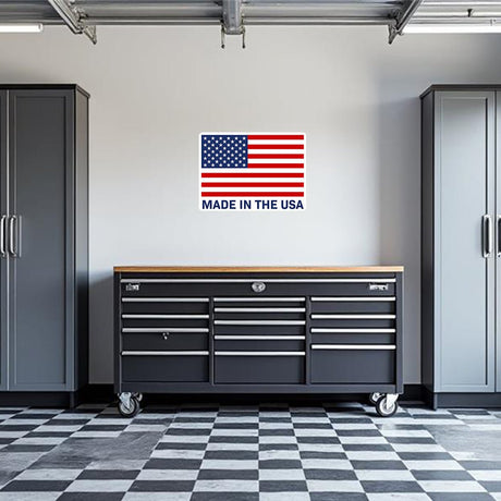 Made in the USA Flag Garage Wall Decal - Diesel Freak