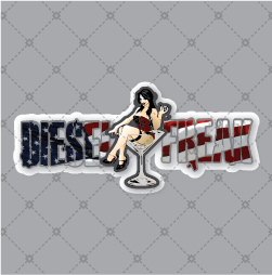 Martini Pin - up Sticker - Diesel Freak