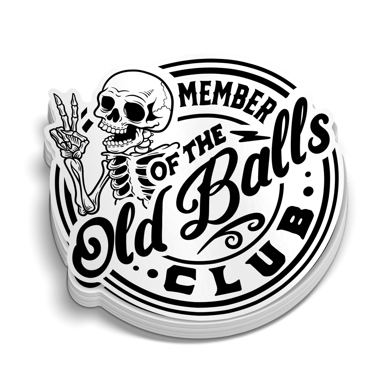 Old Balls Club - Hard Hat Decal - Diesel Freak