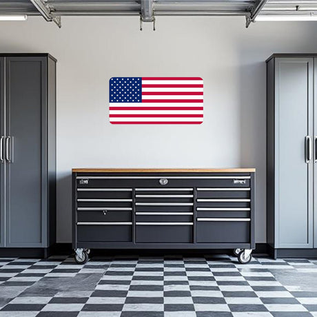 Old Glory Garage Wall Decal - Diesel Freak