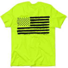 Old Glory - Safety Yellow Hi - Vis T-Shirt - Diesel Freak