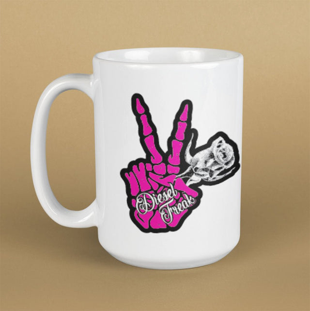 Peace Roses 15oz Coffee Cup - Diesel Freak