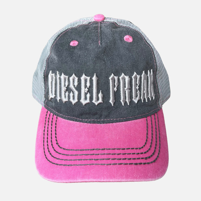 Pink Piston Head Puff Embroidered Cap - Diesel Freak