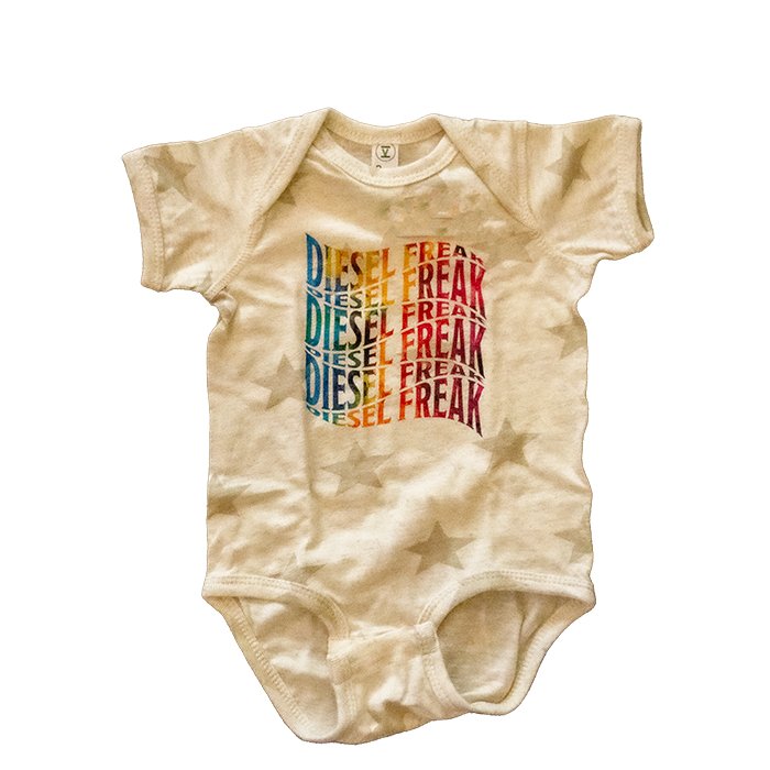 Rainbow Swoosh With Stars Infant Bodysuit - Diesel Freak