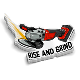 Rise and Grind - Hard Hat Decal - Diesel Freak