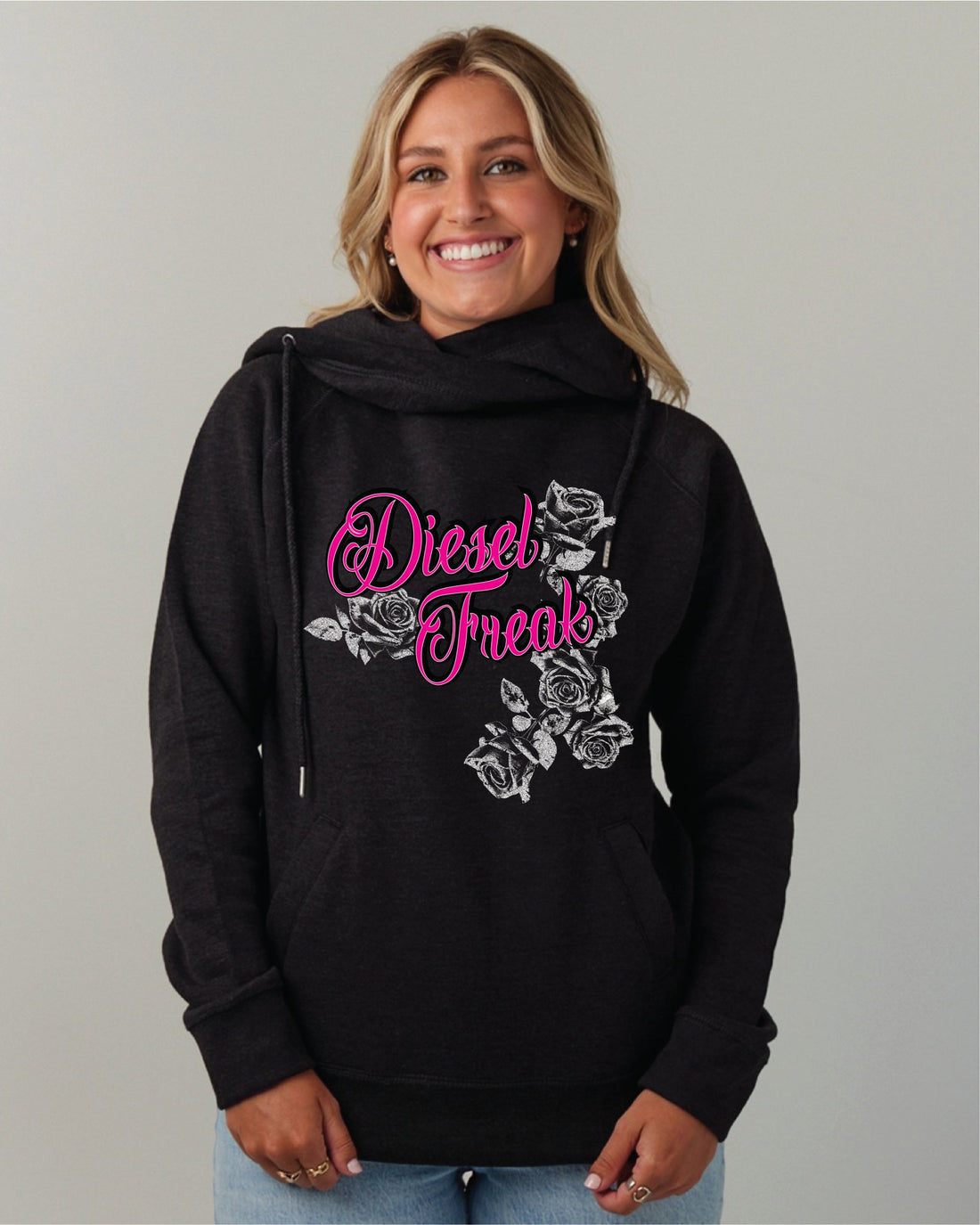 Roses - Funnel Neck Hoodie - Diesel Freak