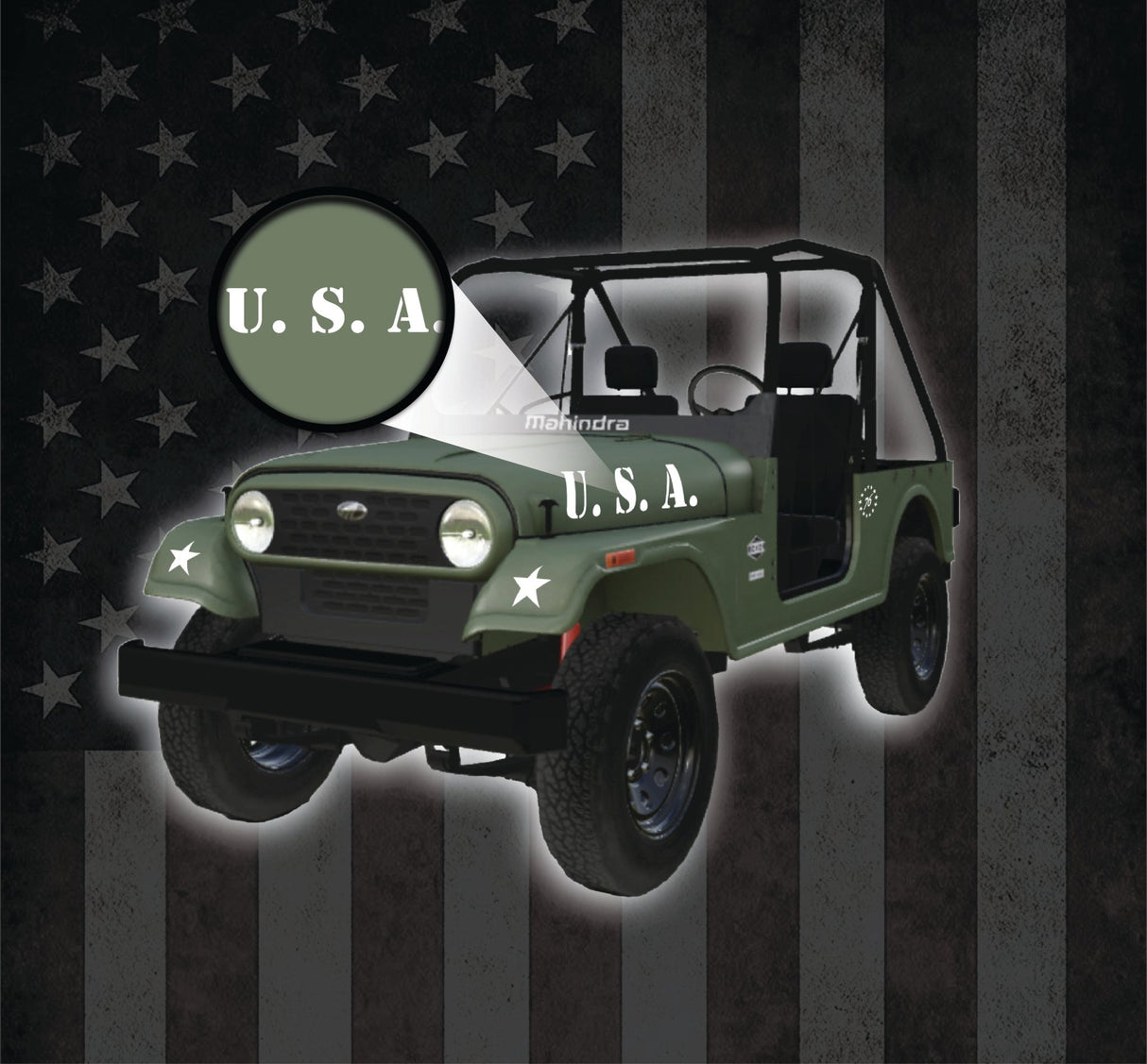 Roxor '76 - USA for hood - Diesel Freak