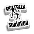 Shit Creek Survivor Hard Hat Decal - Diesel Freak