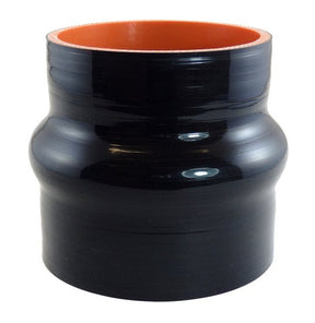 Silicone Reducing Hump Hose 4" ID to 3 - 1/2" ID X 4" Long Gloss Black - Diesel Freak