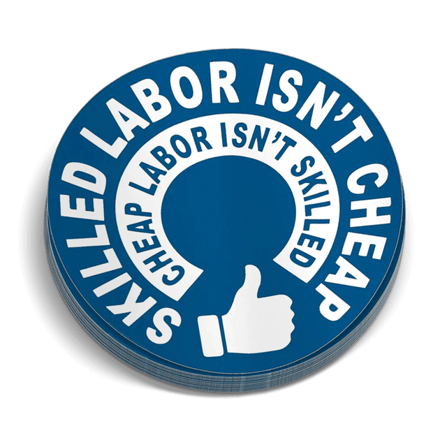 Skilled Labor Hard Hat Decal - Diesel Freak