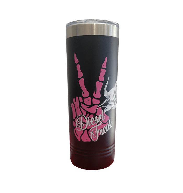Skully Hand Rose Skinny Tumbler - Diesel Freak