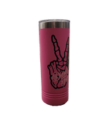Skully Hand Rose Skinny Tumbler - Diesel Freak