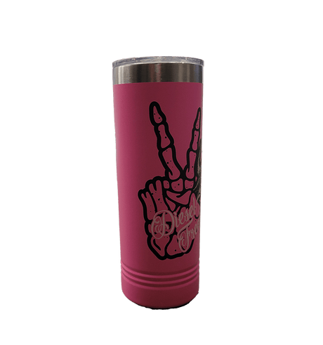 Skully Hand Rose Skinny Tumbler - Diesel Freak