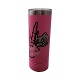 Skully Hand Rose Skinny Tumbler - Diesel Freak