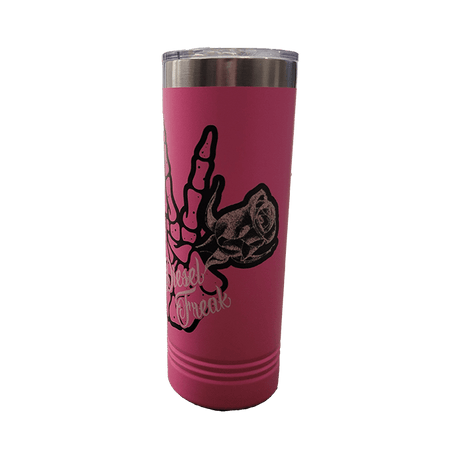 Skully Hand Rose Skinny Tumbler - Diesel Freak