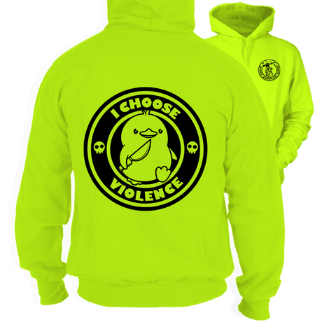 Violence - Safety Yellow Hi - Vis Hoodie - Diesel Freak