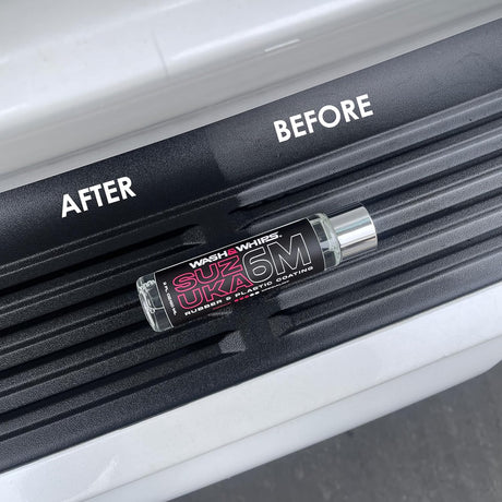 WASH&WHIPS Suzuka 6M Rubber & Plastic Coating for Cars, Restores and Brings Back Black - Concentrated Formula Non - Greasy, 60ml - Diesel Freak