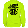 Watched the Safety Videos - Long Sleeve Safety Yellow Hi - Vis T-Shirt - Diesel Freak