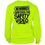 Watched the Safety Videos - Long Sleeve Safety Yellow Hi - Vis T-Shirt - Diesel Freak