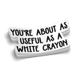 White Crayon Hard Hat Decal - Diesel Freak