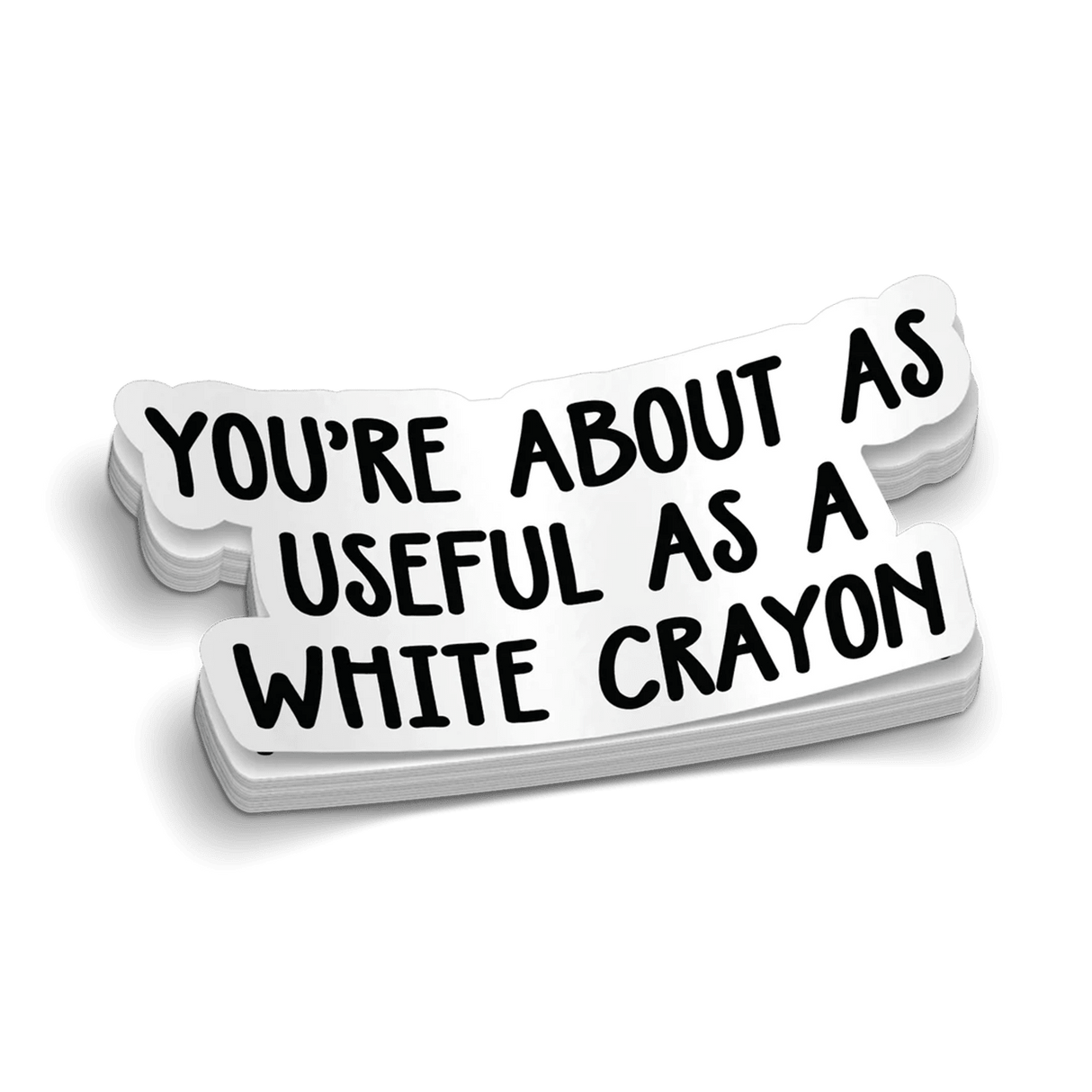 White Crayon Hard Hat Decal - Diesel Freak