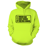 Working Hard - Safety Yellow Hoodie - Diesel Freak