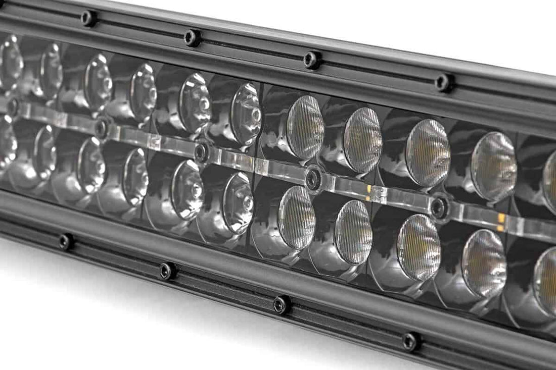 12-Inch Cree LED Light Bar - (Dual Row | Black Series w/ White DRL) - Diesel Freak