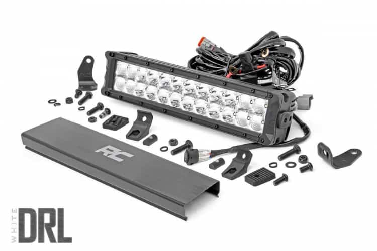 12-Inch Cree LED Light Bar - (Dual Row | Chrome Series w/ White DRL) - Diesel Freak