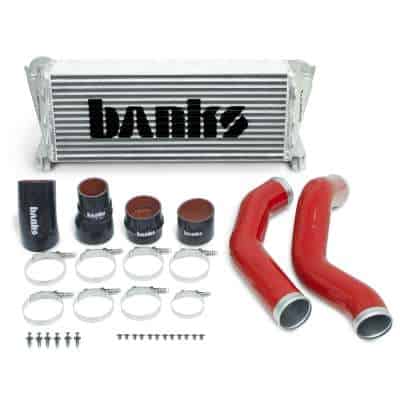 Banks Intercooler Upgrade - Includes Boost Tubes (red powder-coated) - Diesel Freak