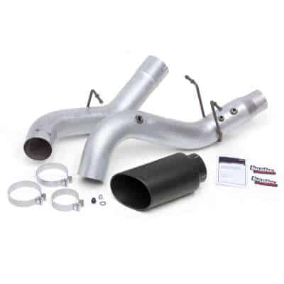 Banks Monster Exhaust System 5-inch Single Exit, Cerakote Black Tip - Diesel Freak