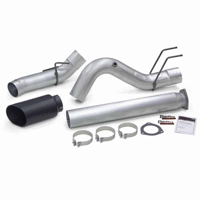Banks Monster Exhaust System 5-inch Single Exit, Cerakote Black Tip - Diesel Freak