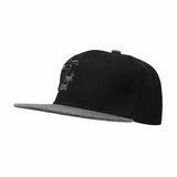 Black and Grey Puffed DF Embroidered Snapback - Youth - Diesel Freak