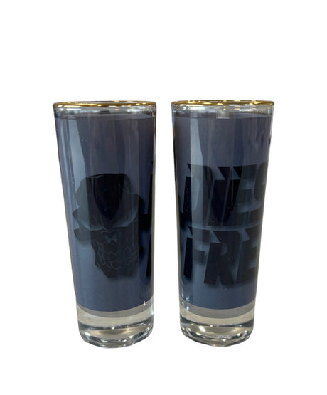 Black Diesel Freak Shot Glass with Gold Rim - Diesel Freak