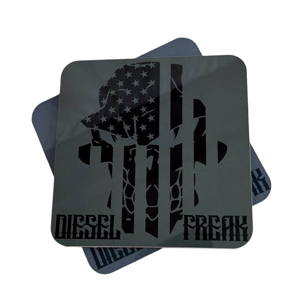 Black Out Flag Skully Coaster - Diesel Freak