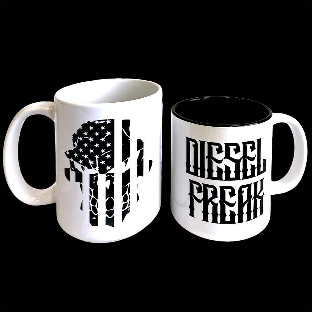 Black Out Flag Skully Coffee Mug - Diesel Freak