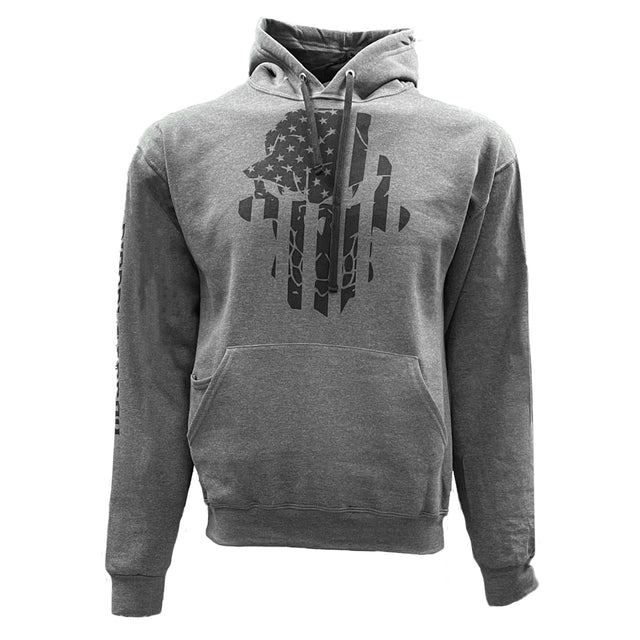 Black Out Flag Skully Hoodie - Diesel Freak