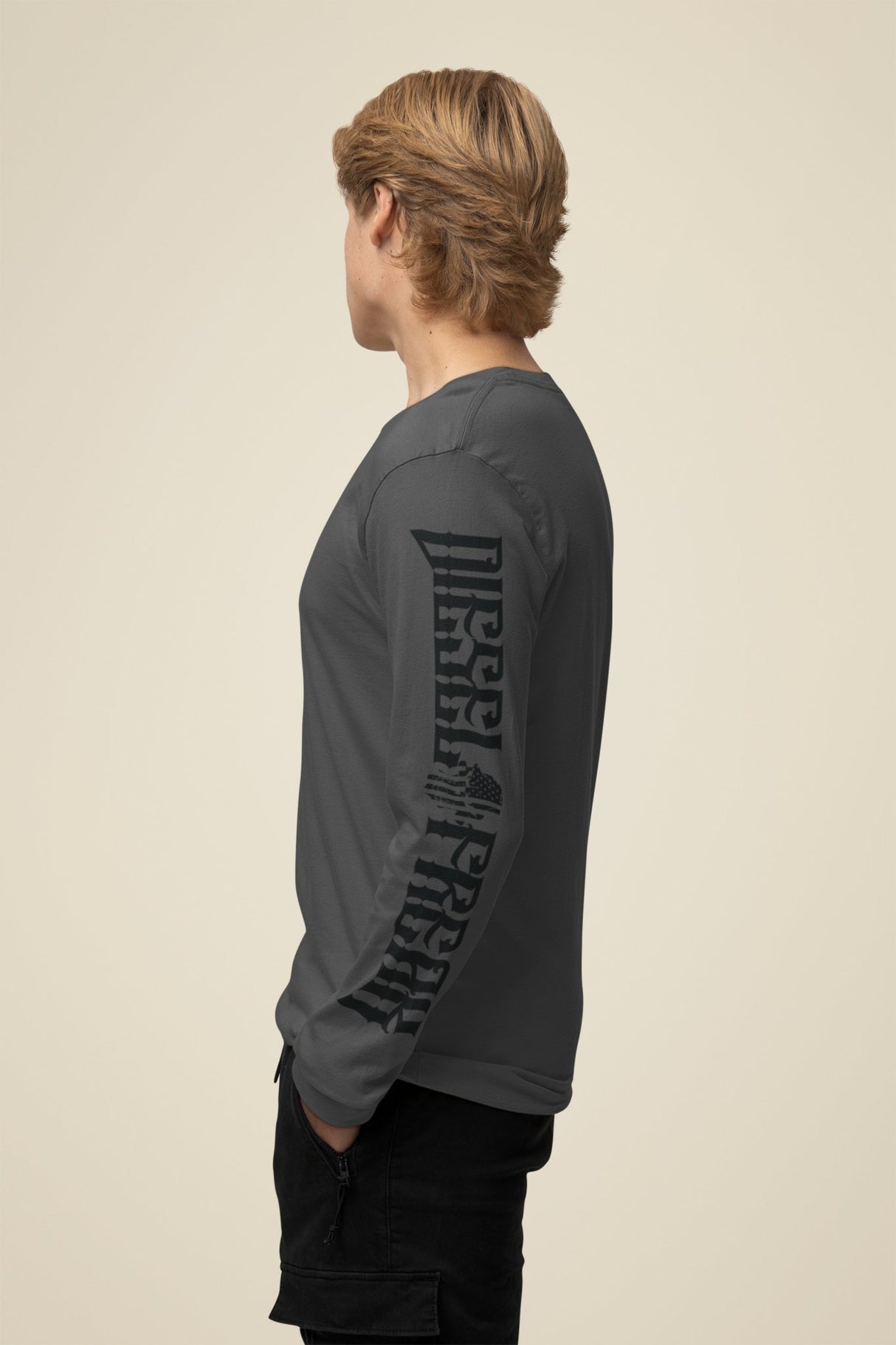 Black Out Flag Skully Long Sleeve - Diesel Freak
