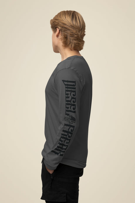 Black Out Flag Skully Long Sleeve - Diesel Freak
