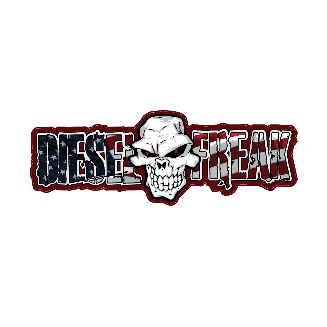 DF Flag Long Cut Decal - Diesel Freak