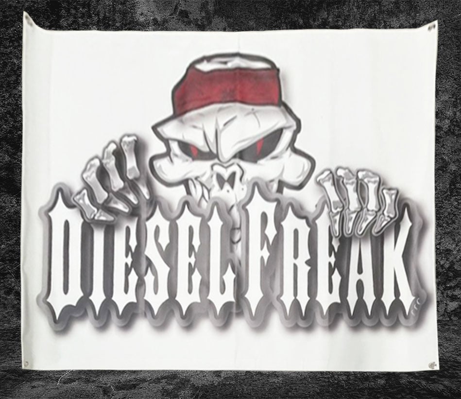 Diesel Freak Peeping Skully Banner - Diesel Freak