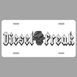 Diesel Freak White Blackout License Plate - Diesel Freak