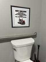 "Driver: Pull Your Rig Forward" Bathroom Wall Decal - Diesel Freak