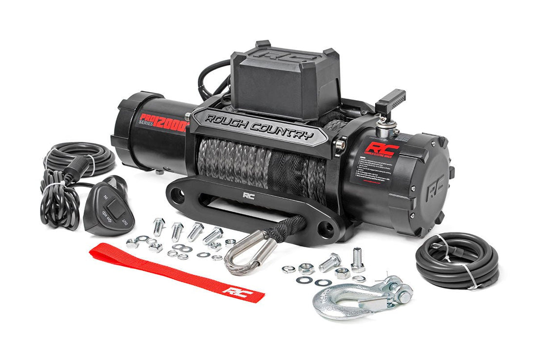 RC 12000lb Pro Series Electric Winch | Synthetic Rope - Diesel Freak