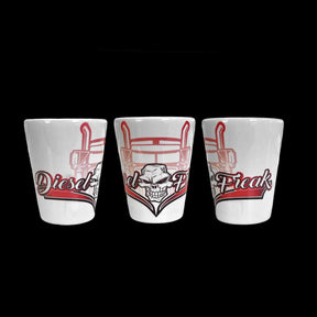 Red semi front skully - ceramic shot glass - Diesel Freak