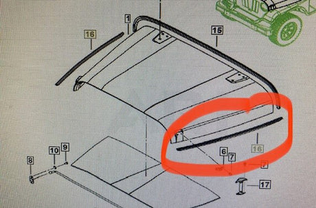 Roxor Hood Rubber (Bonnet side) - Diesel Freak