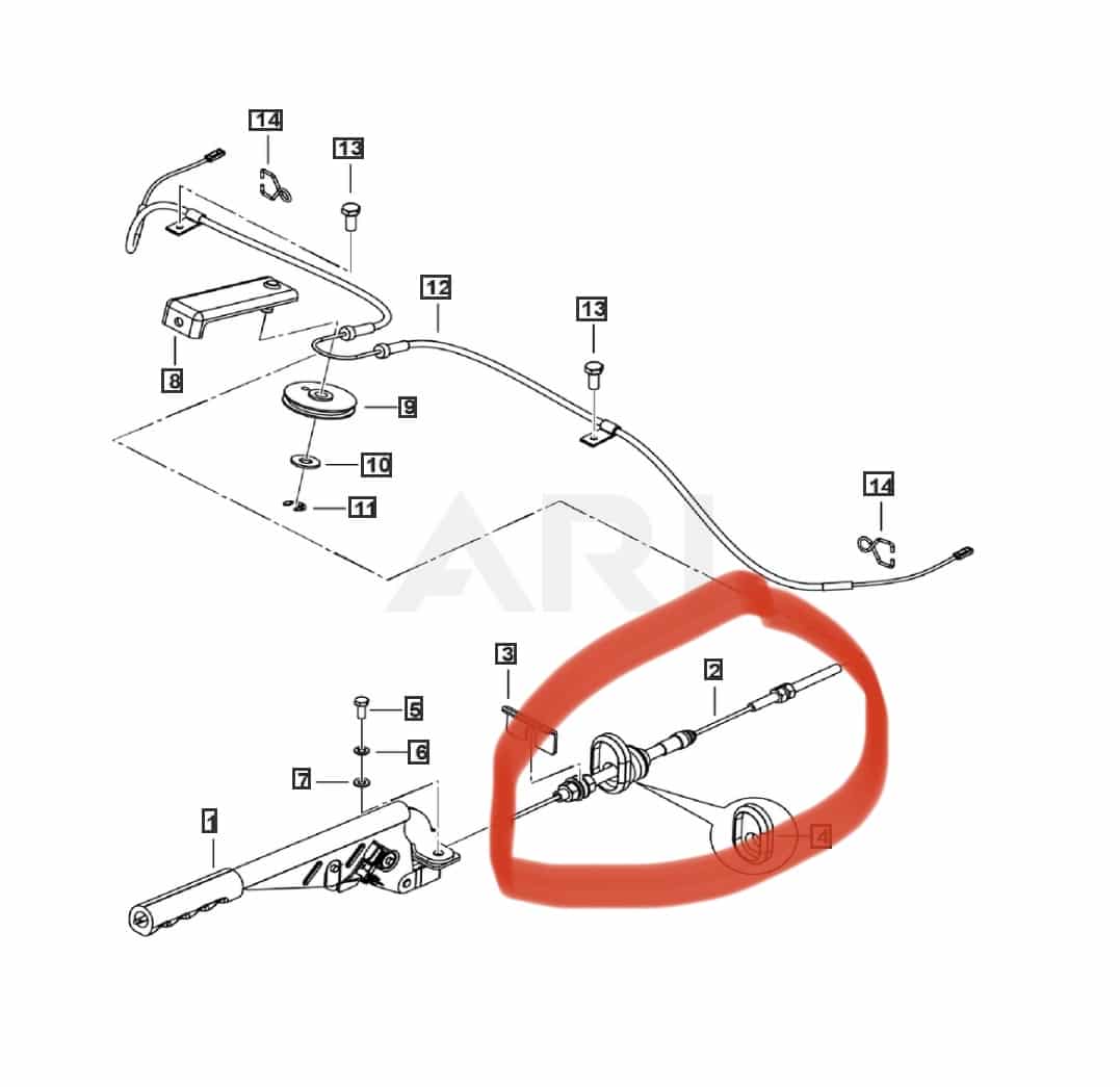 Roxor Parking brake frt/short cable - Diesel Freak