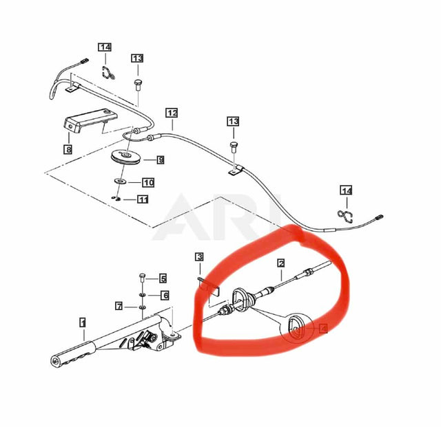 Roxor Parking brake frt/short cable - Diesel Freak