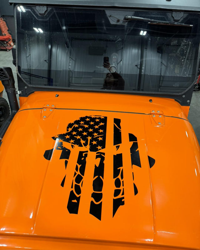 Skully Flag Roxor Hood Decal - Diesel Freak