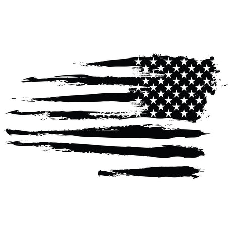 Tattered American Flag 8" Decal - Diesel Freak