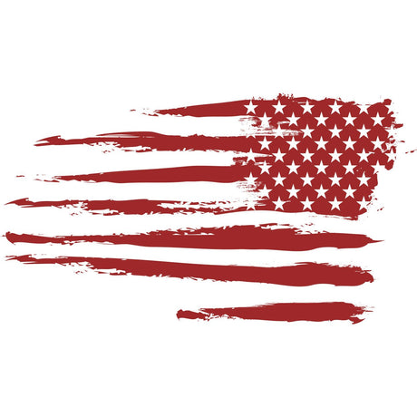 Tattered American Flag 8" Decal - Diesel Freak